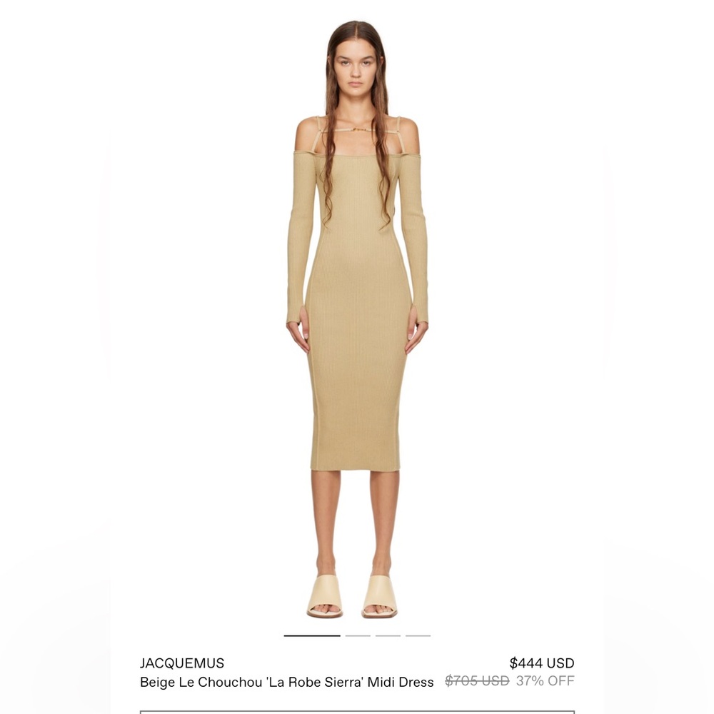 JACQUEMUS
Beige Le Chouchou 'La Robe Sierra' Midi Dress